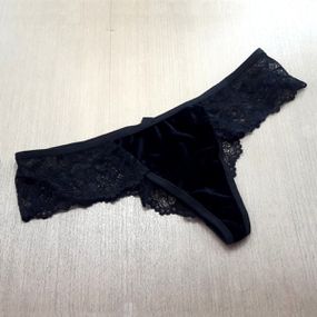 *Calcinha Veludo (MCA0562) - Preto - Sex Shop Atacado Star: Produtos Eróticos e lingerie