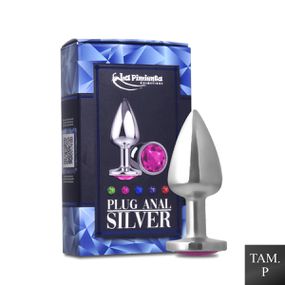 Plug de Plástico P Silver Com Pedras Variadas (17646) - Cro... - Linda Sex Produtos Eróticos BH, Lingerie sensuais, sex shop.