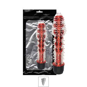 Vibrador Com Capa e Cerdas SI - (5086-ST337) - Vermelho - Linda Sex Produtos Eróticos BH, Lingerie sensuais, sex shop.