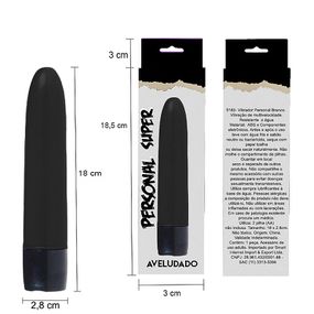 *Vibrador Personal Toque Aveludado 15x9cm SI (5183) - Preto - Linda Sex Produtos Eróticos BH, Lingerie sensuais, sex shop.