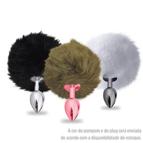 *Plug Promocional Pompom (5432) - Variados - Linda Sex Produtos Eróticos BH, Lingerie sensuais, sex shop.