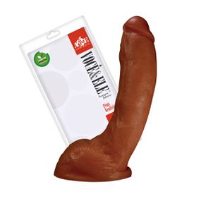 Prótese 18x15cm Com Escroto (ADAO08) - Marrom - Linda Sex Produtos Eróticos BH, Lingerie sensuais, sex shop.