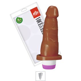 Prótese 13x15cm Com Vibro (ADAO15) - Marrom - Linda Sex Produtos Eróticos BH, Lingerie sensuais, sex shop.