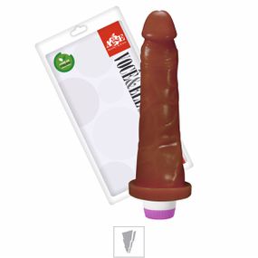 Prótese 18x16cm Com Vibro (ADAO17) - Marrom - Linda Sex Produtos Eróticos BH, Lingerie sensuais, sex shop.