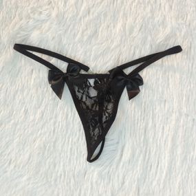 *Calcinha Bicolor Com Pingente Variados (CF605) - Preto - Linda Sex Produtos Eróticos BH, Lingerie sensuais, sex shop.