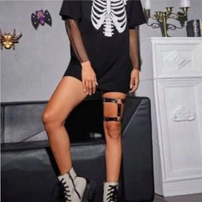 Perneira em Couro Sintético GS Acessórios (GS1090) - Preto - Linda Sex Produtos Eróticos BH, Lingerie sensuais, sex shop.