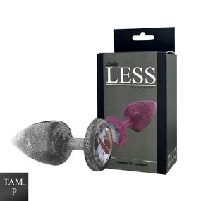 Plug de Plástico P Less Com Glitter (HA165) - Cromado - Linda Sex Produtos Eróticos BH, Lingerie sensuais, sex shop.