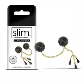 *Pingente Vaginal Duplo Com Gotas Slim (MT022) - Padrão - Linda Sex Produtos Eróticos BH, Lingerie sensuais, sex shop.
