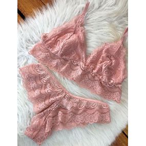 *Conjunto Fernanda (OD013). - Rosê - Linda Sex Produtos Eróticos BH, Lingerie sensuais, sex shop.