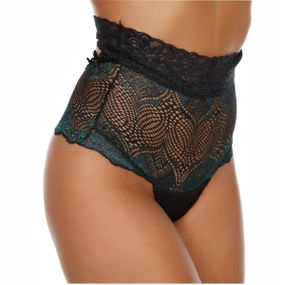 *Calcinha Blogueira (PS6118) - Preto C/ Verde - Linda Sex Produtos Eróticos BH, Lingerie sensuais, sex shop.