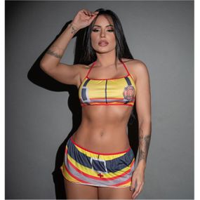 Fantasia Fetiche Bombeira (PS9402) - Padrão - Linda Sex Produtos Eróticos BH, Lingerie sensuais, sex shop.