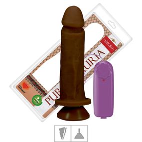 Prótese 17x14cm Com Vibro e Ventosa (PV021-SF05) - Marrom - Linda Sex Produtos Eróticos BH, Lingerie sensuais, sex shop.