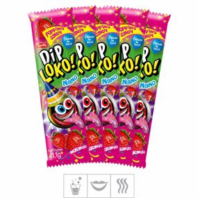 *Bala Efervescente Dip Loko Com 5un (ST512) - Morango - Linda Sex Produtos Eróticos BH, Lingerie sensuais, sex shop.