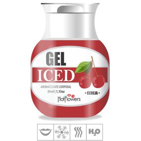 Gel Comestível Hot Flowers Iced 69 35ml (ST572) - Cereja - Linda Sex Produtos Eróticos BH, Lingerie sensuais, sex shop.