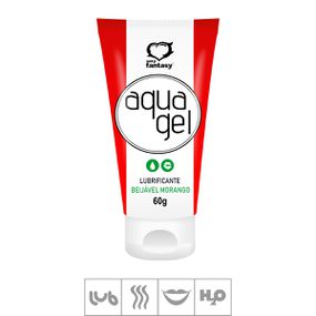 *Lubrificante Beijável Aqua Gel 60g (ST585) - Morango - Linda Sex Produtos Eróticos BH, Lingerie sensuais, sex shop.