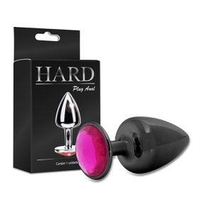 Plug de Metal M Com Pedras Variadas Hard (ST611-HA114) - Oni - Linda Sex Produtos Eróticos BH, Lingerie sensuais, sex shop.
