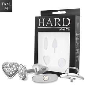 Kit Plug Cravejado Com Base Removivel M (HA132-ST618) - Crom... - Linda Sex Produtos Eróticos BH, Lingerie sensuais, sex shop.