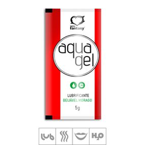 *Lubrificante Beijável Aqua Gel Sachê 5g (ST620) - Morango - Linda Sex Produtos Eróticos BH, Lingerie sensuais, sex shop.