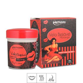Vela Beijável La Pimienta 45g (ST662) - Morango - Linda Sex Produtos Eróticos BH, Lingerie sensuais, sex shop.