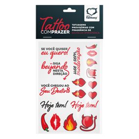 Cartela de Tatuagem Provisória Sexy Fantasy (ST800) - Com Pr... - Linda Sex Produtos Eróticos BH, Lingerie sensuais, sex shop.