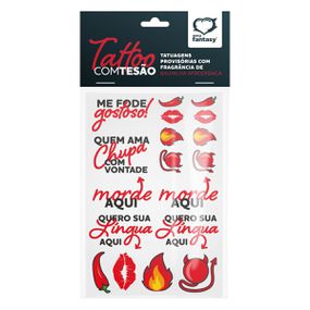 Cartela de Tatuagem Provisória Sexy Fantasy (ST800) - Com Te... - Linda Sex Produtos Eróticos BH, Lingerie sensuais, sex shop.