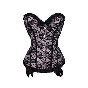 *Corselet Tomara Que Caia SI (SY8002-SY8003) - Rosa com Pret - Linda Sex Produtos Eróticos BH, Lingerie sensuais, sex shop.