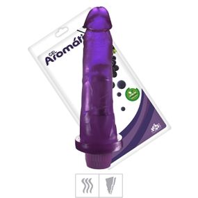*Prótese 18x16cm Com Vibro Aromática (UVA03A-02566) - Uva - Linda Sex Produtos Eróticos BH, Lingerie sensuais, sex shop.