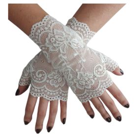 Luva em Renda Curta- (WY0718) - Branco - Linda Sex Produtos Eróticos BH, Lingerie sensuais, sex shop.