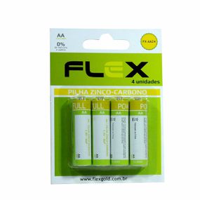 *Pilha Pequena AA Alcalina 4un Flex (FX-AAZ4). - Padrão - Linda Sex Produtos Eróticos BH, Lingerie sensuais, sex shop.