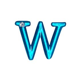 Letras Para Personalização Azul (HA180A) - W - Linda Sex Produtos Eróticos BH, Lingerie sensuais, sex shop.