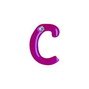 Letras Para Personalização Rosa (HA180R) - C - Linda Sex Produtos Eróticos BH, Lingerie sensuais, sex shop.