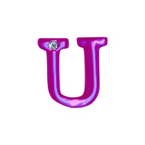 Letras Para Personalização Rosa (HA180R) - U - Linda Sex Produtos Eróticos BH, Lingerie sensuais, sex shop.