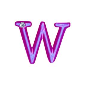 Letras Para Personalização Rosa (HA180R) - W - Linda Sex Produtos Eróticos BH, Lingerie sensuais, sex shop.