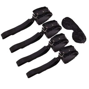 Kit Bondagem e Venda em Pelúcia (KBOP100-ST638) - Preto - Linda Sex Produtos Eróticos BH, Lingerie sensuais, sex shop.