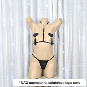 Strapy Com Pérola (LG001) - Preto - Linda Sex Produtos Eróticos BH, Lingerie sensuais, sex shop.