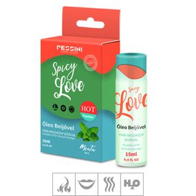 *Gel Beijável Spicy Love Hot 15ml (ST490) - Menta - Linda Sex Produtos Eróticos BH, Lingerie sensuais, sex shop.