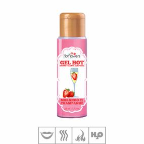Gel Comestível Hot Flowers Hot 35ml (ST571) - Morango c/ Cha... - Linda Sex Produtos Eróticos BH, Lingerie sensuais, sex shop.