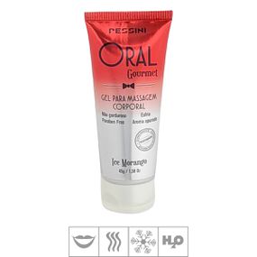 Gel Comestível Oral Gourmet Ice 45g (ST871) - Morango - Linda Sex Produtos Eróticos BH, Lingerie sensuais, sex shop.