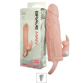 *Capa Peniana Com Vibro e Anel Para Escroto SI (1205) - Bege - lojasacaso.com.br