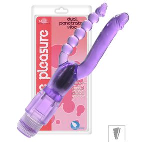 Vibrador Double Pleasure SI (5032) - Roxo - lojasacaso.com.br