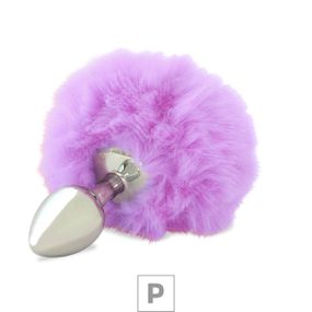 Plug de Metal P Com PomPom SI (5501) - Lilás - lojasacaso.com.br Lingerie Sensual e Sex Shop