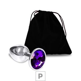 Plug de Metal P Cromado Com Strass 6cm SI (5845) - Pedra Rox - lojasacaso.com.br Lingerie Sensual e Sex Shop