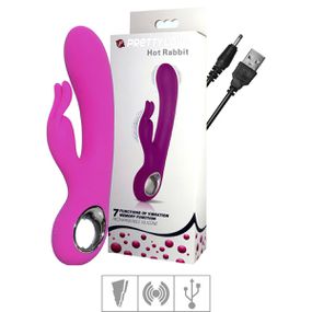 Vibrador Recarregável Hot Rabbit SI (6043) - Magenta - lojasacaso.com.br