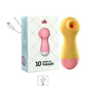 Vibrador Com Pulsação Silk SI (7547) - Amarelo - lojasacaso.com.br