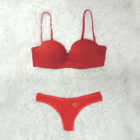 Conjunto Acaso (OB005-EB114) - Vermelho - lojasacaso.com.br