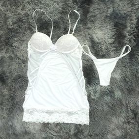 *Camisola Isabelly (DM031) - Branco - lojasacaso.com.br Lingerie Sensual e Sex Shop