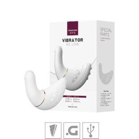 Vibrador Recarregável Pato We Love (ES034) - Branco - lojasacaso.com.br Lingerie Sensual e Sex Shop