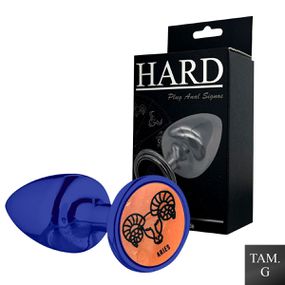 Plug Metálico G Signos Áries (HA164AR) - Azul - lojasacaso.com.br Lingerie Sensual e Sex Shop