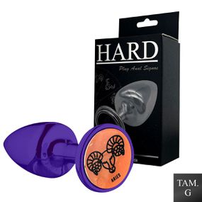 Plug Metálico G Signos Áries (HA164AR) - Lilás - lojasacaso.com.br Lingerie Sensual e Sex Shop