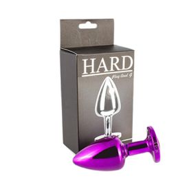 Plug de Metal G Com Pedra Variadas Hard (HA171) - Lilás - lojasacaso.com.br Lingerie Sensual e Sex Shop